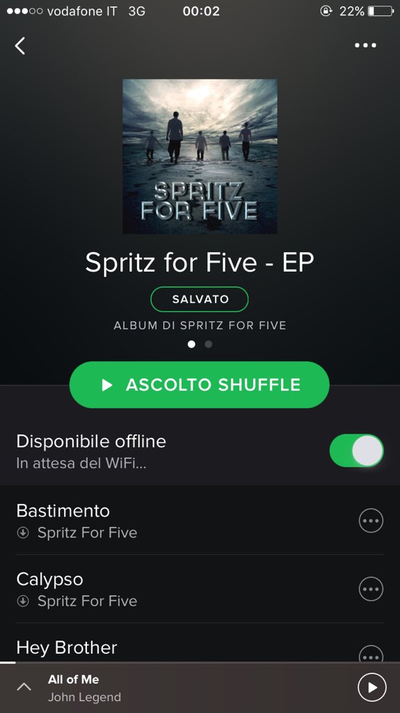 SpritzforFive's tweet photo. È USCITO È USCITO!!!! SIAMO SU @Spotify #EPisOut #spritzforfive #S45 🎉🎉🎉🎉🎉🎉
💿🎶 https://t.co/XLF630ldbh