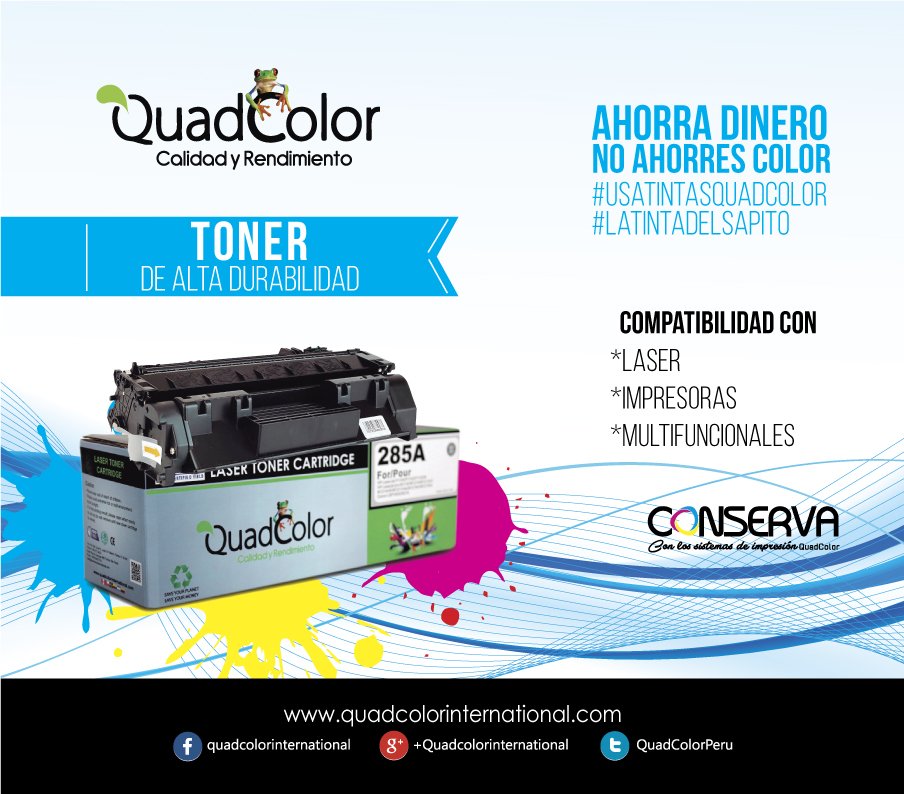 QuadColorQC's tweet photo. #Quadcolor
Toner de Alta durabilidad
Compatible con LÁSER - IMPRESORAS - MULTIFUNCIONALES
#ahorradinero https://t.co/xhh8xpmr2R