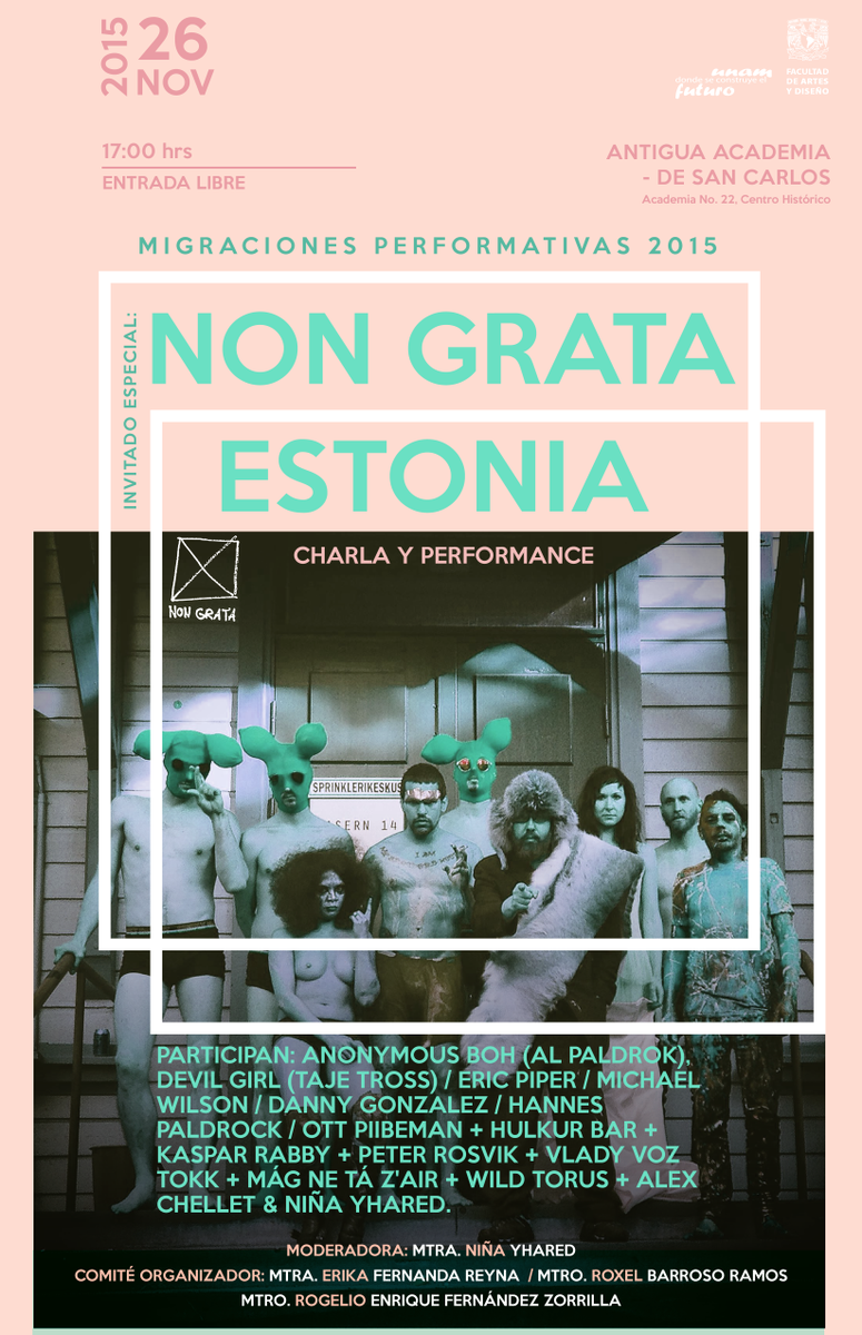 DifusionSC's tweet photo. NON GRATA ESTONIA en la Antigua Academia de San Carlos, en unos minutos empezamos... https://t.co/2xV7ewYBL6