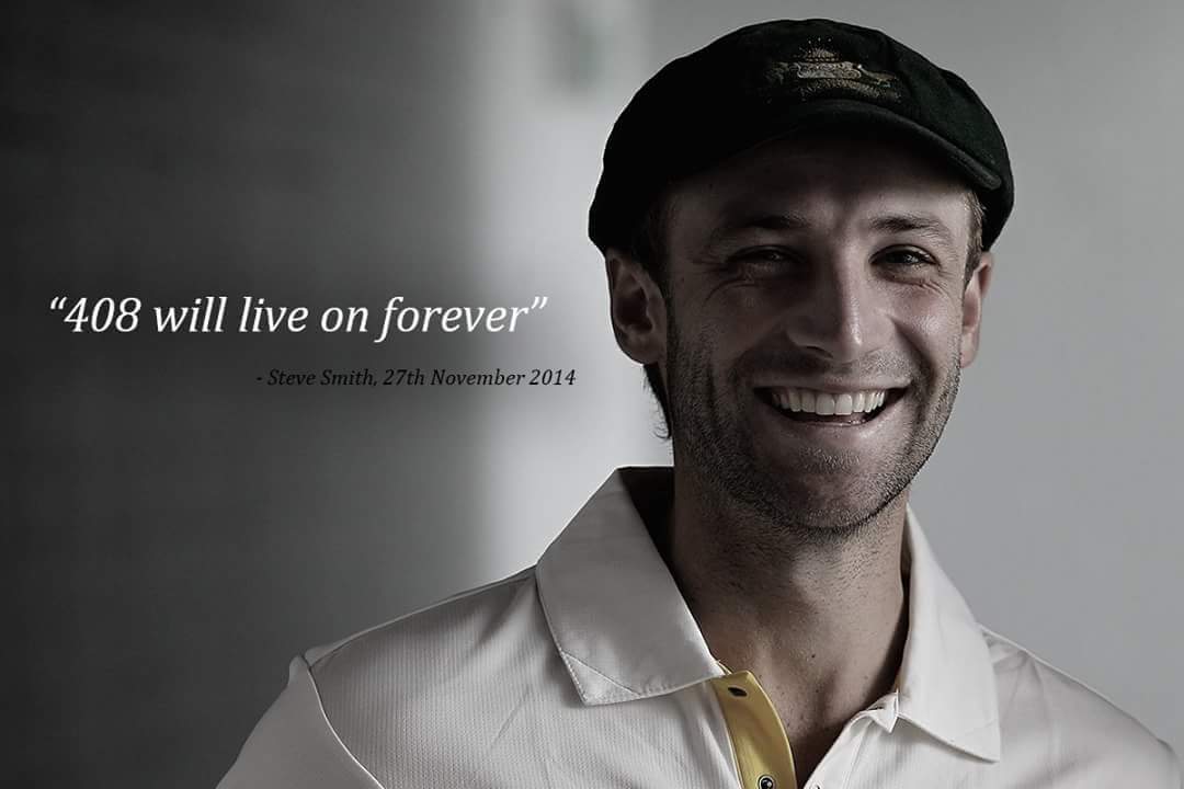 alexfontaine's tweet photo. Thoughts are with Phillip Hughes's family and the whole the cricketing community. RIP Phillip Hughes. #Remember408 https://t.co/nimI3QYyla