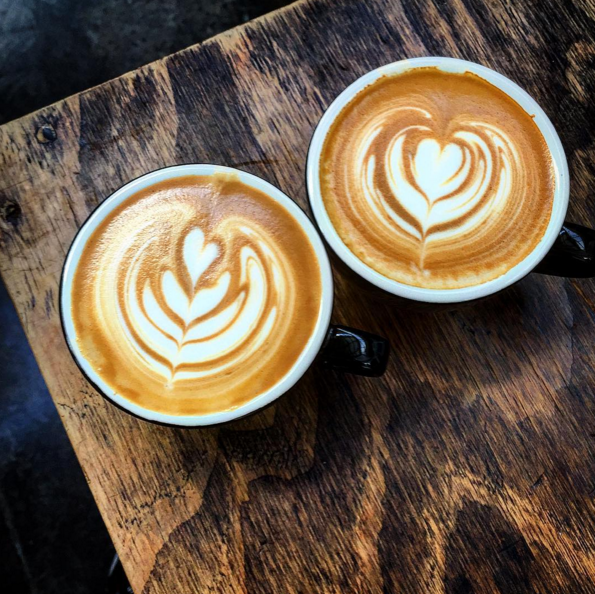 ClarkStCoffee's tweet photo. The process of assessing the flavour and character in milk blends made all the better with some #latteart https://t.co/4oi3MgK8nT