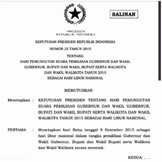 Kamu tau ngak sih tanggal 9 desember besok libur...katanya sih hari nyobos nasional... #sayagolput