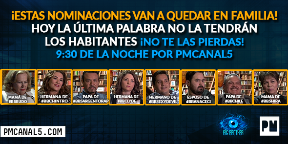 BigBrother_PM's tweet photo. Los habitantes no se imaginan lo que pasará... ¡Hoy a las 8:30 PM ve PMCanal5 o entra a 👉 https://t.co/UlXB3KREYM! https://t.co/WPKPk3SPy3
