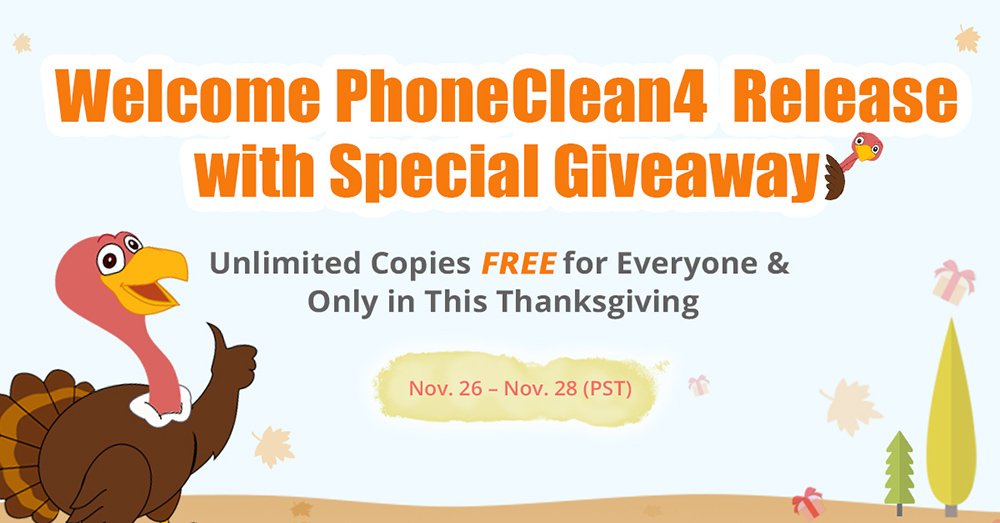 I've got #PhoneClean4 FREE from iMobie Giveaway as it releases. Valid only Nov. 26 – Nov. 28 bit.ly/1P56dGI