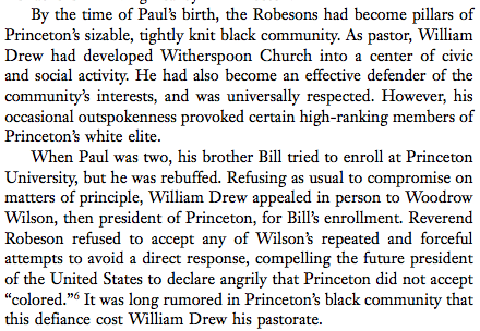Woodrow Wilson refused to let Paul Robeson’s brother into @Princeton. Reason?

#PrincetonProtest
