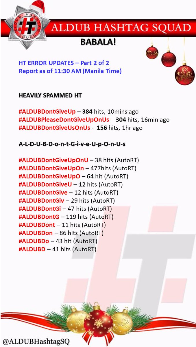 ALDUBHashtagSQ's tweet photo. HT ERROR REPORT AS OF 11:30AM (MLA TIME) 
OHT: #ALDUBDontGiveUpOnUs 
BEWARE OF WRONG HT
@EatBulaga I @ofctrendsetter https://t.co/Hqyo2K0zWs