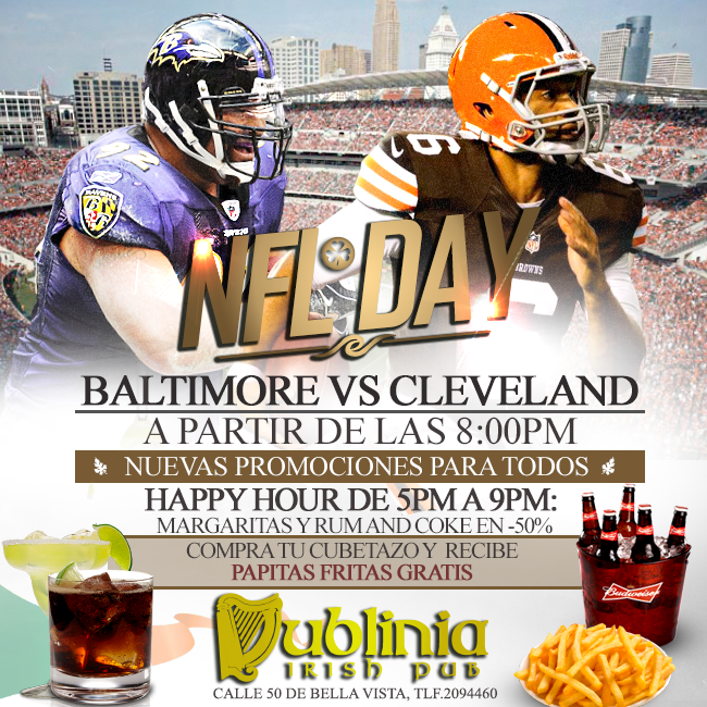 ¡Así despedimos noviembre en #Dublinia! Hoy #Baltimore vs #Cleveland a partir de 8pm con excelentes promociones.