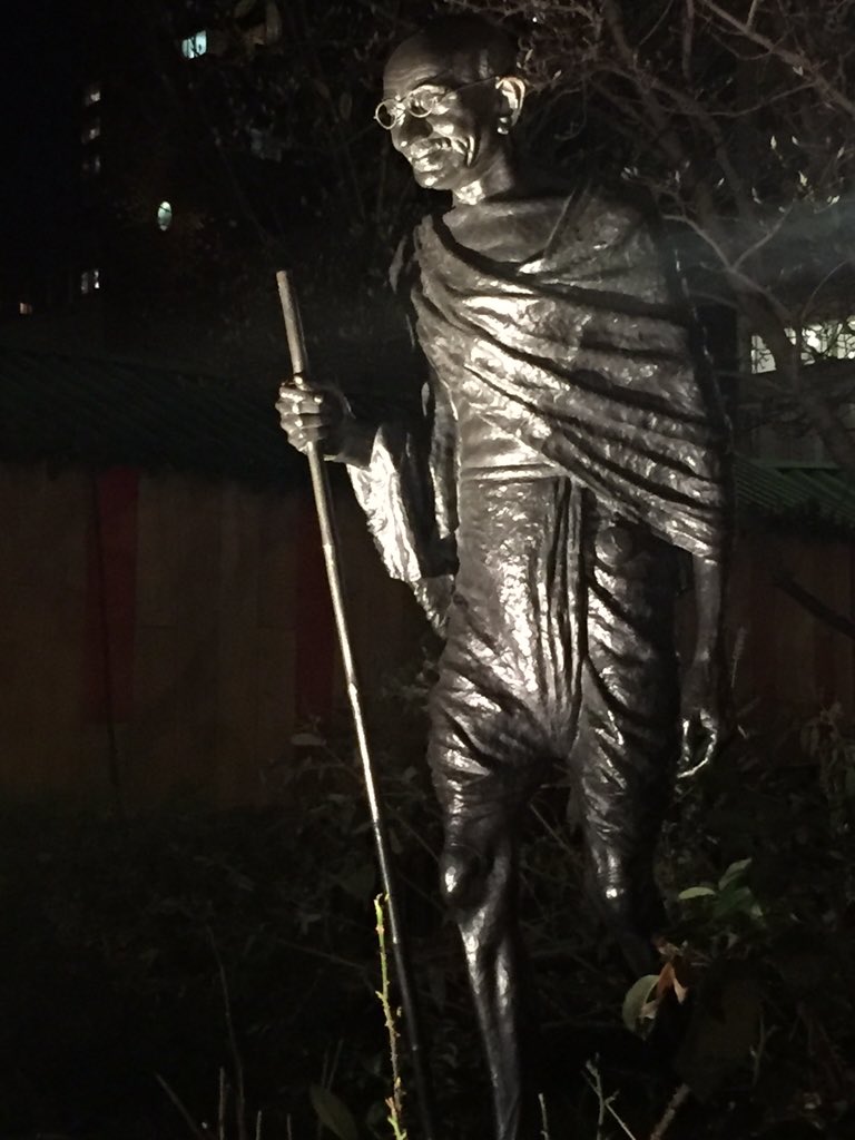 Thanksgiving in NYC near Union Square with Bapu #MahatmaGandhi