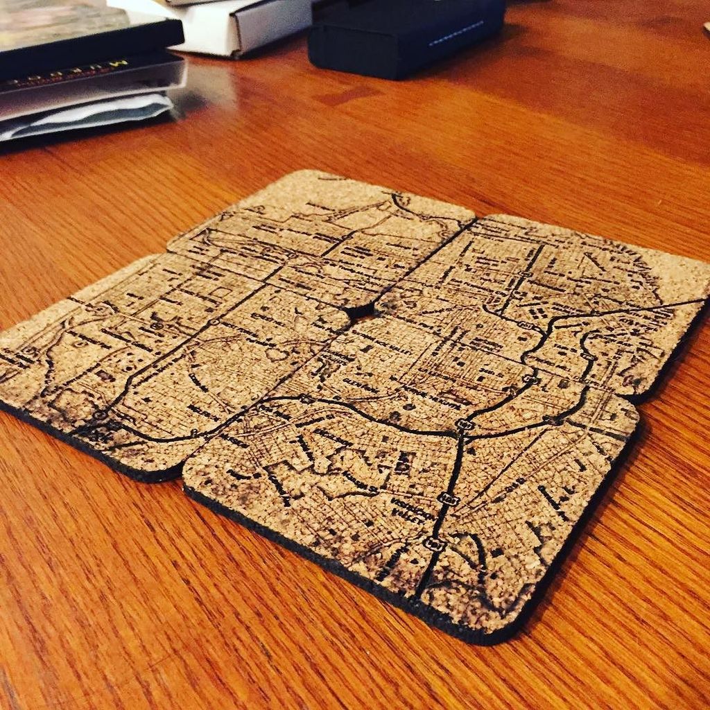 you3Dit's tweet photo. These #LocalNeighborhoodCoasters are made of 100% #cork. They have an "interesting" scent after being #lasercut, bu… https://t.co/kJE02XzQcH