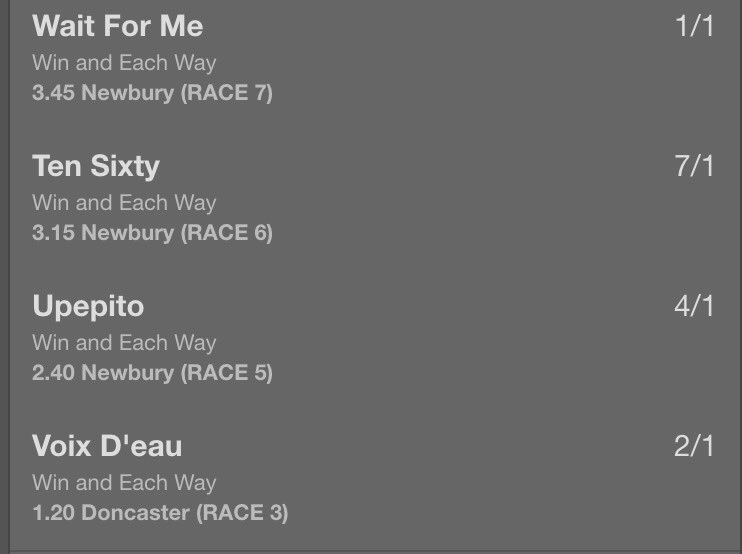 THECobsy's tweet photo. My 4 Horses of the Day. 

#horsetips #getonit 🐎🐎 https://t.co/qjzmRLIo49