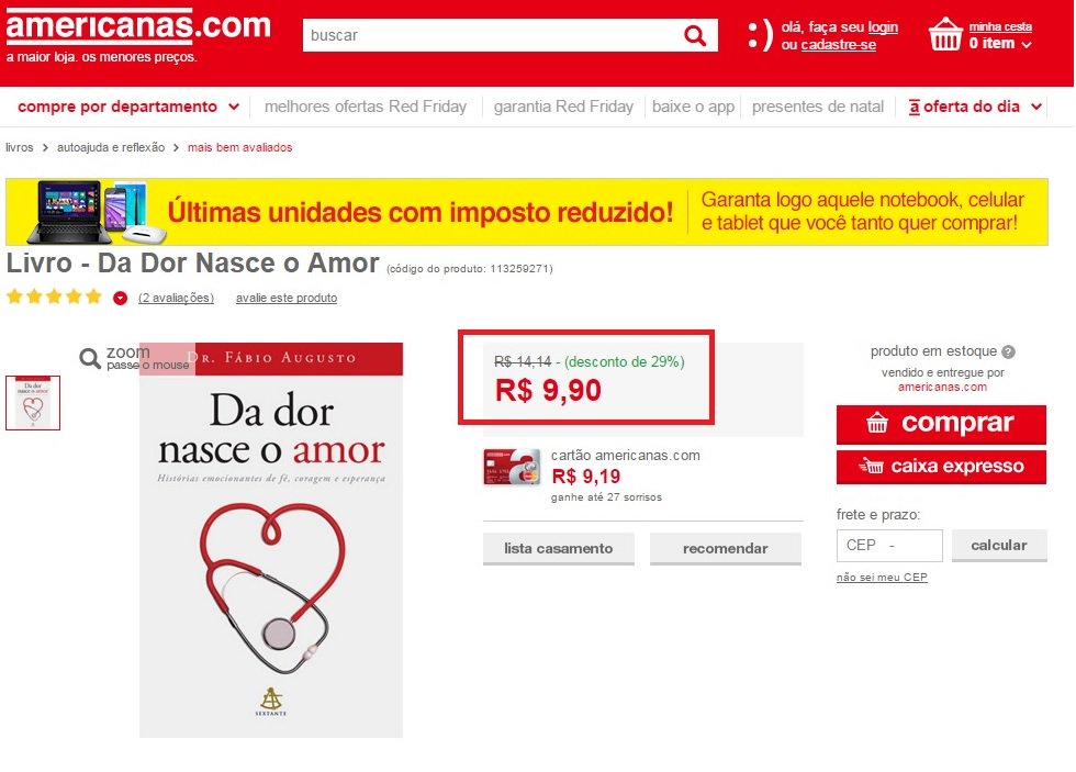 Valeria_Du_Art's tweet photo. #BlackFriday O livro do Dr. Fábio Augusto está R$ 9,90 na Lojas Americanas. Veja aqui em https://t.co/4W4J0bCF0B https://t.co/tgQKAeiK4W
