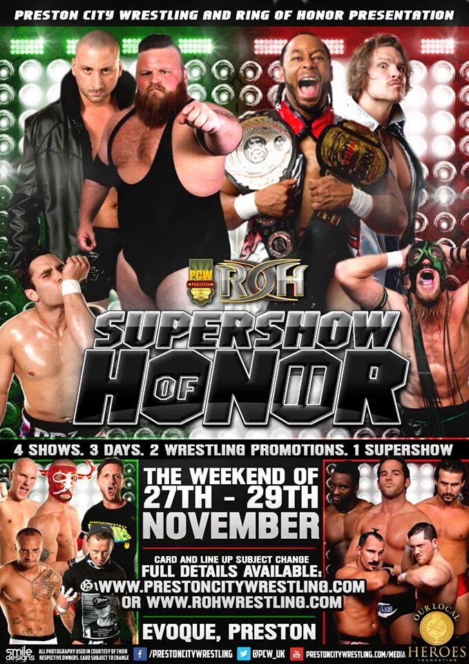 Making the long trip up north to @PCW_UK  for #SuperShowOfHonor2! What a weekend this is going to be!