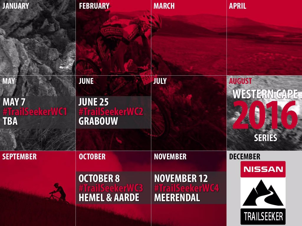 2016 TrailSeeker Western Cape Series Dates.