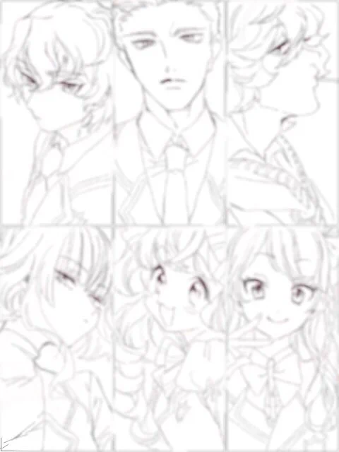 ガッハッハ下書きできたからぼやかしあっぷっぷ 
