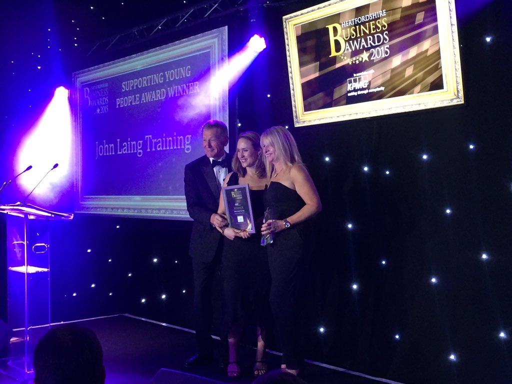 JD_JLT's tweet photo. @infojlt John Laing Training are winners of Supporting Young People #HBA2015 #BusinessExcellence https://t.co/vCpT7S1jop