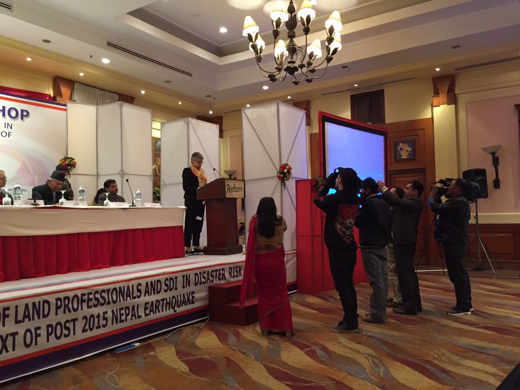 fig_young's tweet image. Liza Groenendijk @Fignews #com2 reflects on the information shared and the need for skills for DRR #WorkingshopNepal