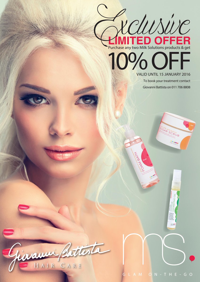 msglamonthego's tweet image. Exclusive limited offer!
Purchase any Milk Solutions products and get 10% off!
#milksolutionssa #msglam