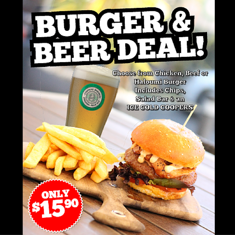 RoyalHotelKT's tweet photo. Our Burger and Beer deal is a steal at $15.90! https://t.co/epgWwboq46