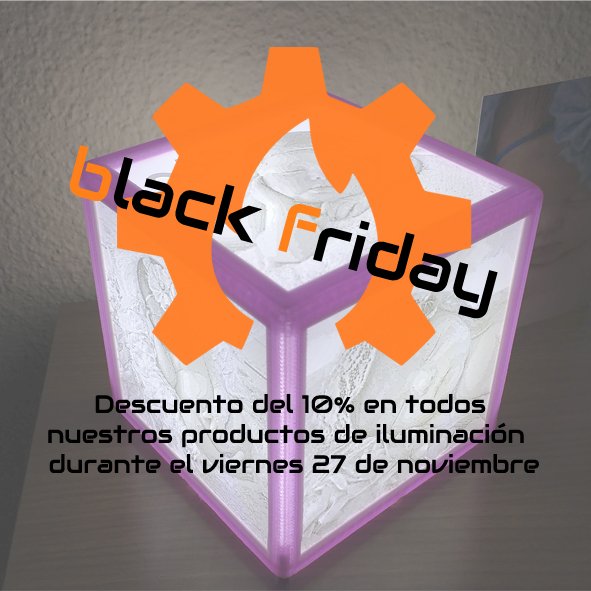 lafragua3d's tweet photo. Nos unimos a la locura del #BlackFriday aplicando un descuento del 10% en nuestras #lámparas personalizadas. https://t.co/ecyucS5Q4Q