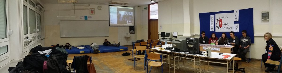 dkupres's tweet photo. Cjelonocno #Time natjecanje i videokonf s Indijom u Geodetskoj, podocnjaci i osmijeh kod ucenika :) https://t.co/Y2qNtaiuNI