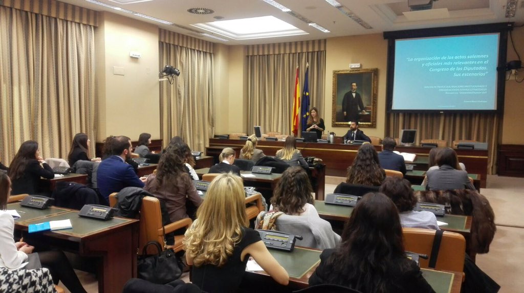 MasterEventsM's tweet image. Iniciem les visites institucionals  #masterprotocolblanquerna a Madrid. Sessió de #ProtocolOficial al  @Congreso_Es