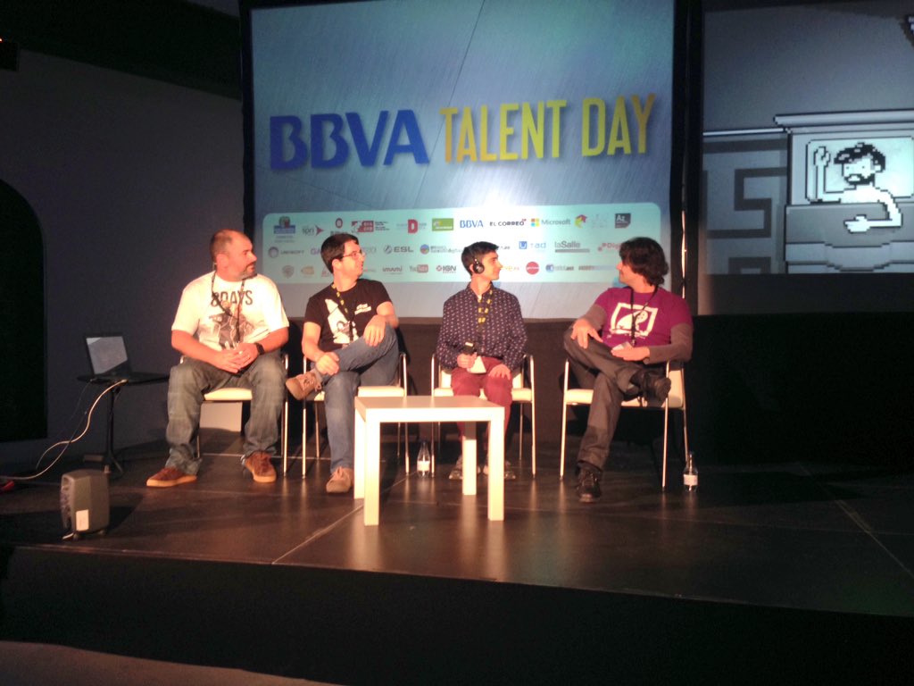 TheNorritt's tweet photo. BBVA Talent Day en @funandserious con #missingtranslation #Undertale #Thelastdoor cc @akihabarablues https://t.co/M4ilzooUmb