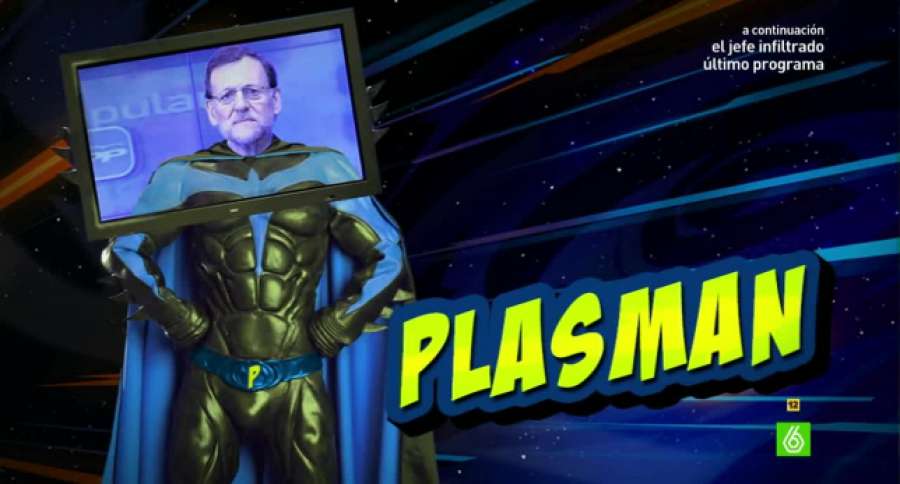 El_Intermedio's tweet photo. "A los meses de llegar al Gobierno, le picó una Smart-TV HD y se convirtió en 'Plasman'" ▶ https://t.co/b3oN15KbyD https://t.co/T4ivnp7p7M