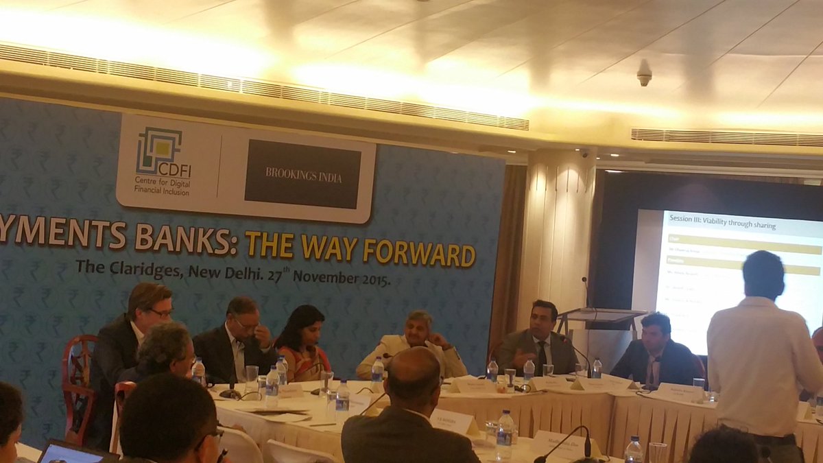 IndiaCDFI's tweet photo. #PBC2015 Payments Banks :Viability through sharing. A session exploring synergies b/w stakeholders https://t.co/QfIKfDGDAa