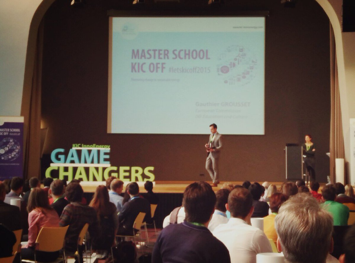 MarMartinezDiaz's tweet photo. Revolution in #Education with @KICInnoEnergy ? Student centered & Mentoring teachers, Gauthier Grousset #letsKICoff https://t.co/9p95NVif6p