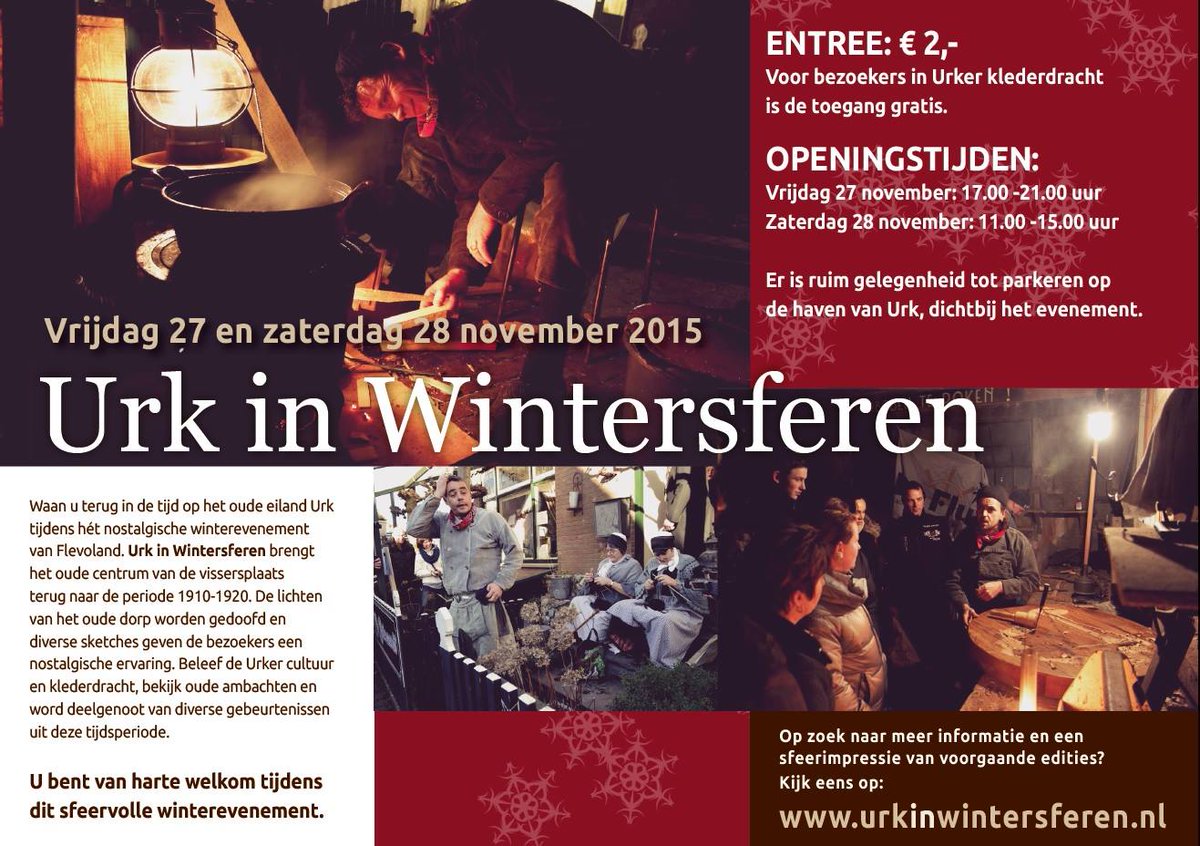 Vandaag en morgen #urkinwintersferen #evenement urkinwintersferen.nl 27/11 17:00-21:00 en 28/11 11:00-15:00 uur