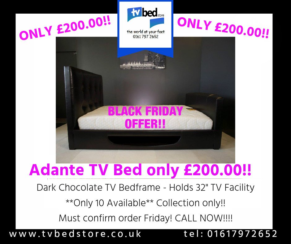 The TvBedStore on Twitter "BLACK FRIDAY OFFER!! ADANTE TV BED NOW £200