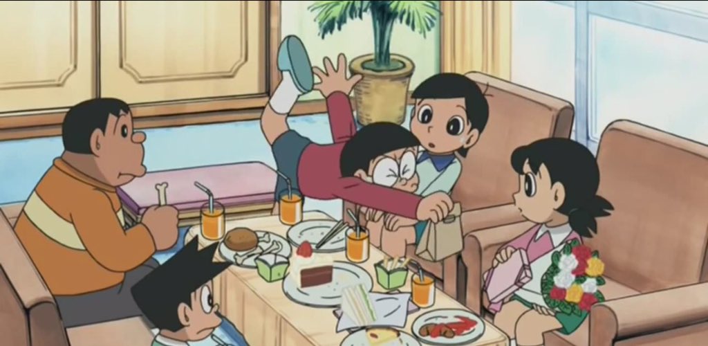 みじん しずかちゃんの誕生日パーティーに呼ばれる出木杉くん クリスマスパーティーやジャイアンの誕生日パーティーとかにも普段から招待されればいいのにな T Co Wnjl7h9aie