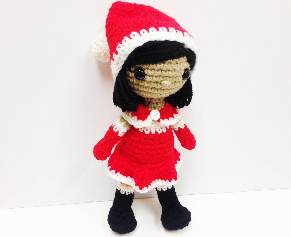 HelloSweetKids's tweet image. Come and See Crochet Christmas Santa Girl Doll at etsy.com/shop/helloswee…