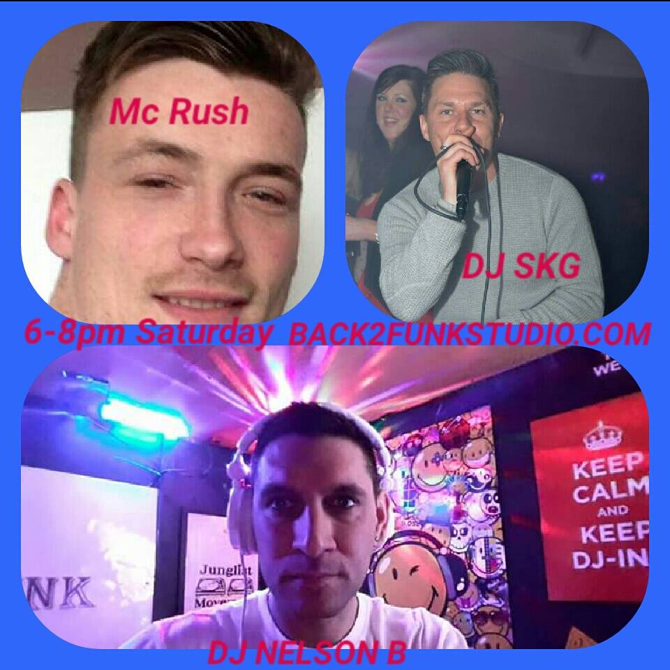 THIS SATURDAY FROM 6-8PM BACK2FUNKSTUDIO.COM MAN LIKE RUSH MC DJ SKG NELSON BIZZLE WILL BE IN DA HOUSE RTW