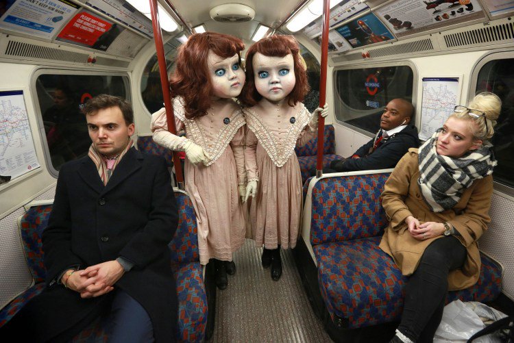 AndrewMcGall's tweet photo. Oh, the horror! Life-size Victorian dolls tour London. https://t.co/QCqRVvofoL https://t.co/yv3d86Q9d4