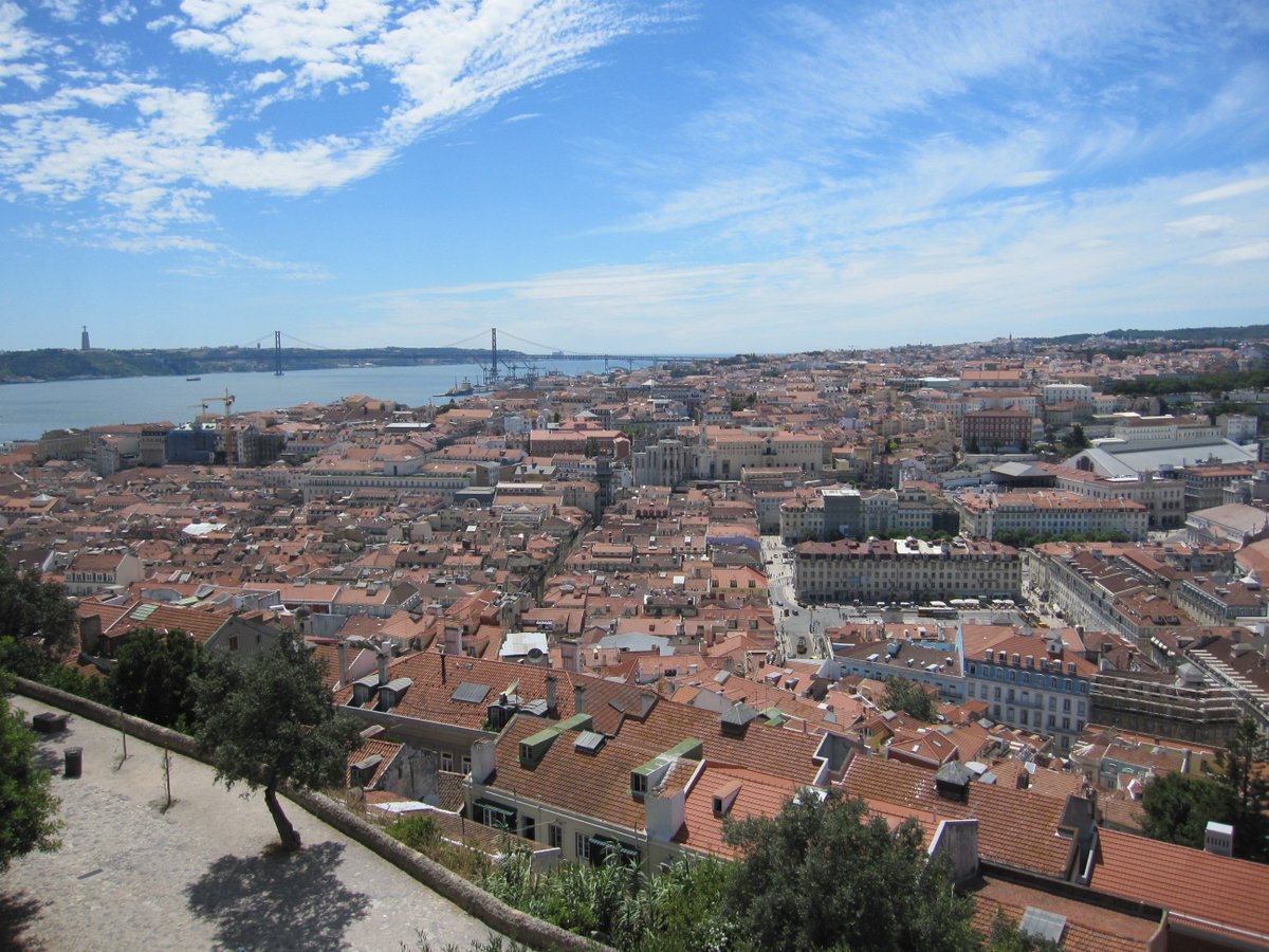 This panoramic photo was taken from a Lisbon landmark. Can you name it? Have you been there?