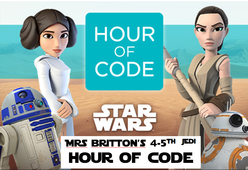 BrittonTeacher's tweet photo. our #hourofcode video
  https://t.co/ugljbo8y2b
#HourOfCode  #code #code.org #wecancodelikeajedi https://t.co/SU7tSEfphF