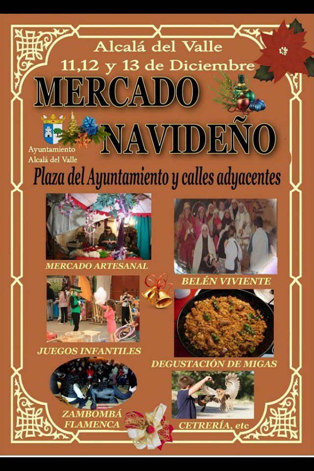 11/12/13 Diciembre, espectacular finde en Alcala del Valle.Mercado Navideño.