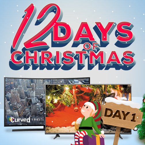 shoprentone's tweet photo. We’re kicking off 12 Days of Christmas! No payments til Jan on 4K HDTVs. Use code FREE2JAN https://t.co/eEegvcfCW5 https://t.co/uGaZhHvJ9a