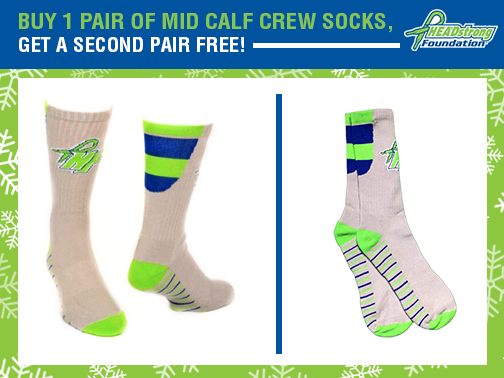 HEADstrongFnd's tweet photo. #BOGO FREE mid-calf crew socks today only! #HoliDAYSOfDeals #HF #strong https://t.co/o3xi9hRodC