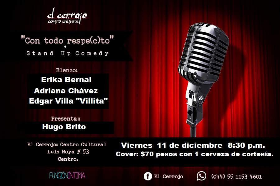 Esta noche en el Cerrojo "No falten" carita de standopera nerviosa"