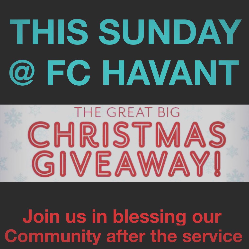 This Sunday is always one of the best of the year! Join us as we do our big community Christmas giveaway!