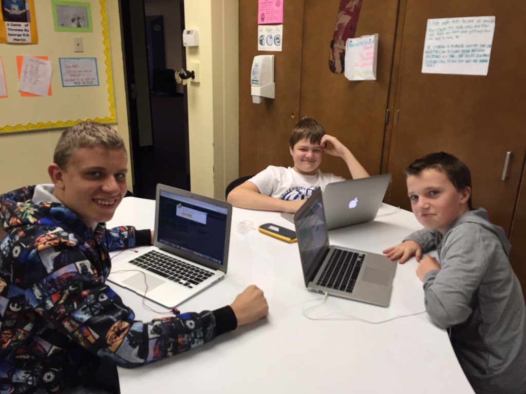 nickyrob24's tweet image. &quot;So I don&apos;t have to do math in class today? Sweet!&quot; #CodeIowa #HourOfCode #OMSrocks