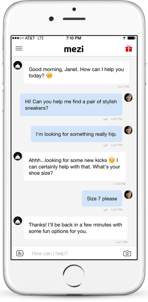MaryEllenPecora's tweet photo. Meet Mezi, an AI that can help you shop through SMS  #mobilemarketing https://t.co/OICKQPSHin https://t.co/qJUa0qqpwS