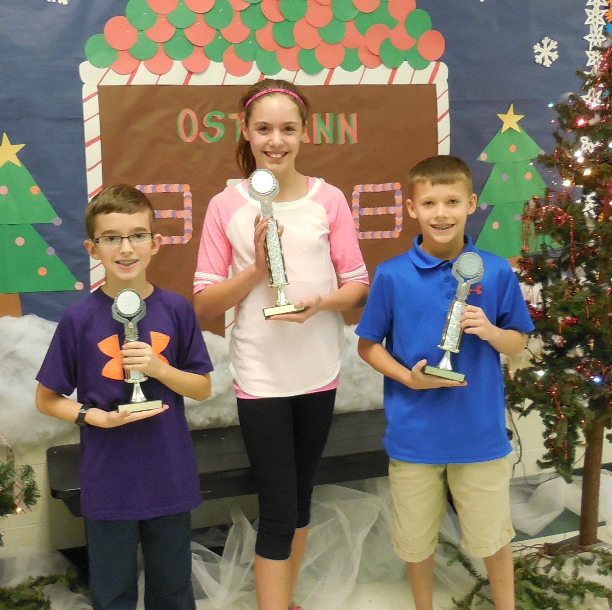 OstmannExplorer's tweet photo. Congratulations Ostmann Spelling Be winners, 1st   Maddi Towers, 2nd  Andrew Koviak and 3rd  Jack Kidnie https://t.co/DME8h49Egg