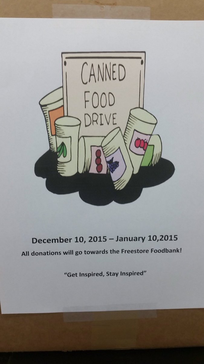 _InspireDelhi's tweet photo. Canned Food Drive! All donations will go towards the Freestore Foodbank! December 10th - January 10th! https://t.co/jX4Y5do2Gy