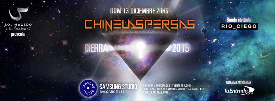 Samsung Studio (@samsungstudio) on Twitter photo .<a href="/CHINELASPERSAS/">CHINELASPERSAS</a> le dice 'chau' al 2015 y despide su disco homónimo tocando el domingo 13 en <a href="/SamsungStudio/">Samsung Studio</a>! .<a href="/CHINELASPERSAS/">CHINELASPERSAS</a> le dice 'chau' al 2015 y despide su disco homónimo tocando el domingo 13 en <a href="/SamsungStudio/">Samsung Studio</a>!