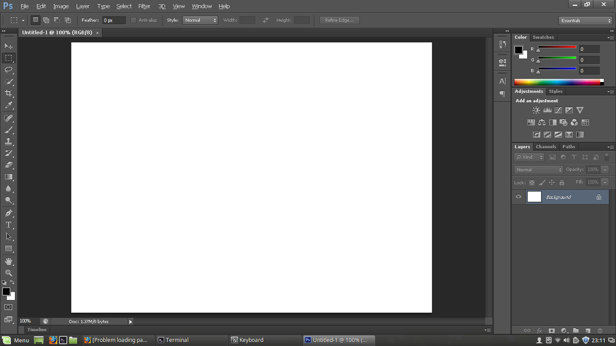 fiorezy's tweet image. Just managed to run #Photoshop on my #linuxmint. #GoodByeWindows