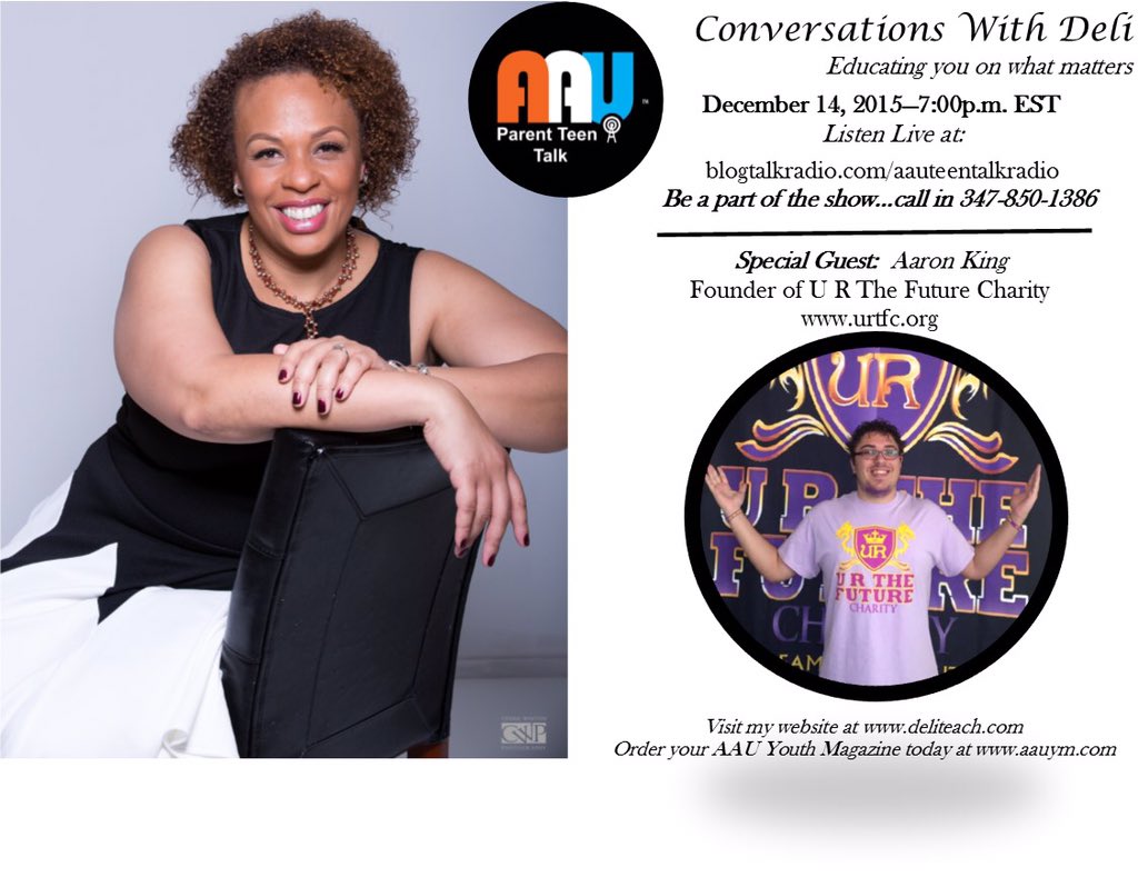 deliteach's tweet photo. Tune in this Monday 8pm EST @aautvradio @URTFCharity "It takes a village" https://t.co/OazMi8HGzP