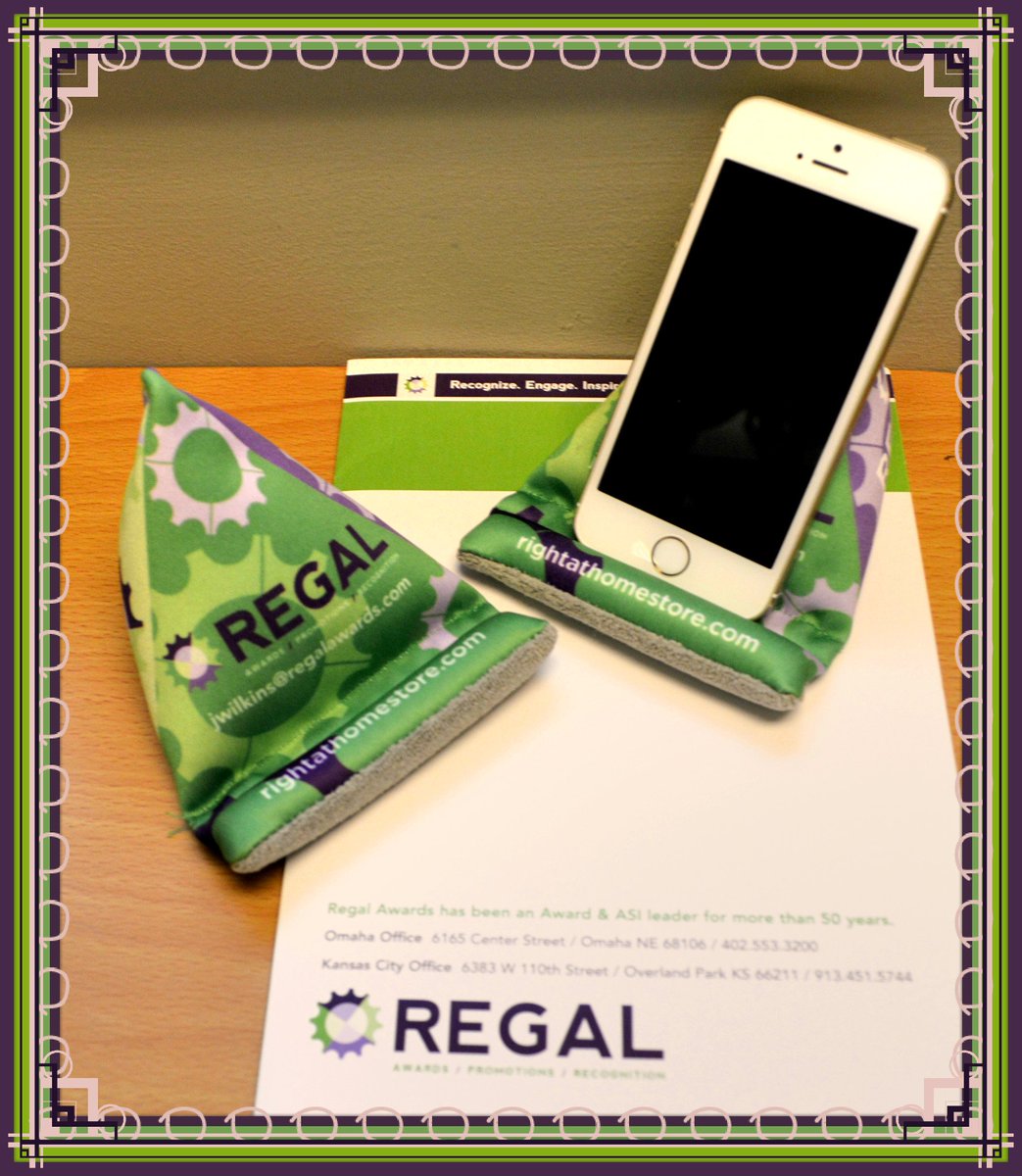 This two-in-one plush phone holder and cleaner is perfect for any desk.  Order a customized one at 402-553-3200!